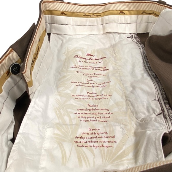 Tommy Bahama Men's Dark Brown Silk Blend Pants, 40 x 34 - Picture 7 of 15